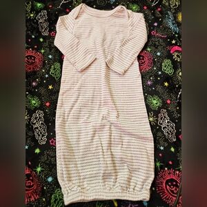 Carter's, sleep gown, 0/3 Months, grey, star pattern, long sleeve